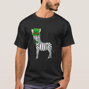 T-shirt Fête de la St Patrick Zebra avec un Casquette Lepr