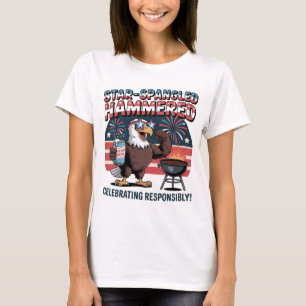 T-shirt Fête de l'aigle martelé