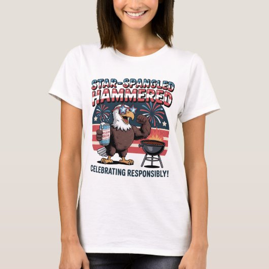 T-shirt Fête de l'aigle martelé (Devant)