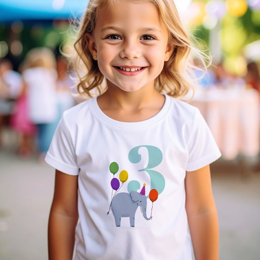 T-shirt Fête de l'Anniversaire Elephant