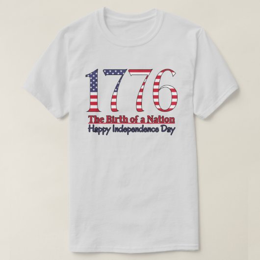 T-shirt Fête de l'Indépendance 1776 (Design devant)