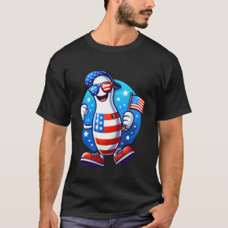 T-shirt Fête de l'indépendance de la grève de quilles de b