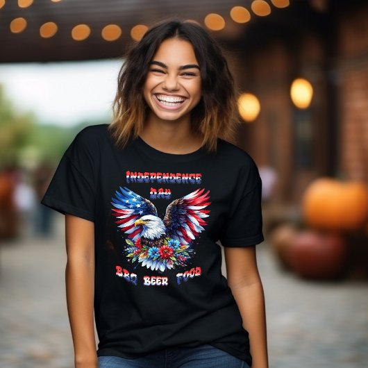 T-shirt Fête de l'Indépendance de l'aigle majestueux