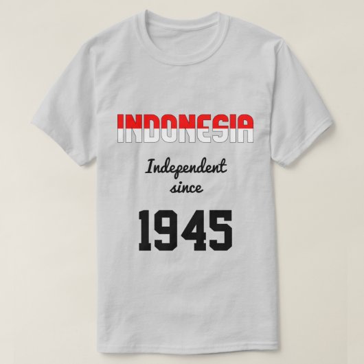 T-shirt Fête de l'indépendance de l'Indonésie (Design devant)