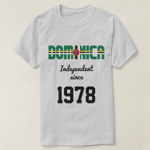 T-shirt Fête de l'indépendance du drapeau de la Dominique