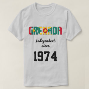T-shirt Fête de l'indépendance du drapeau de la Grenade