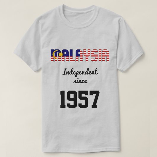 T-shirt Fête de l'indépendance du drapeau de la Malaisie (Design devant)