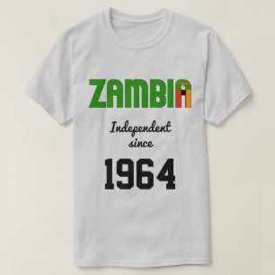 T-shirt Fête de l'indépendance du drapeau de la Zambie