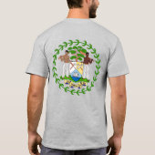 T-shirt Fête de l'indépendance du drapeau du Belize (Dos)