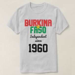 T-shirt Fête de l'indépendance du drapeau du Burkina Faso
