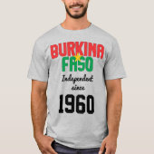 T-shirt Fête de l'indépendance du drapeau du Burkina Faso (Devant)