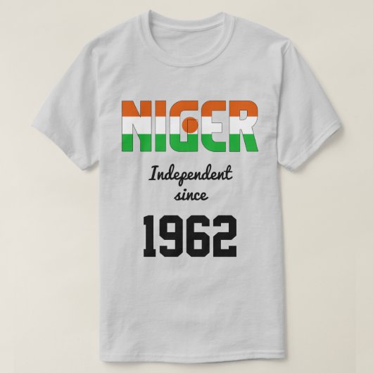 T-shirt Fête de l'indépendance du drapeau du Niger (Design devant)