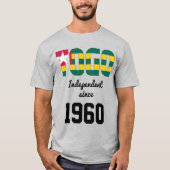 T-shirt Fête de l'indépendance du drapeau du Togo (Devant)