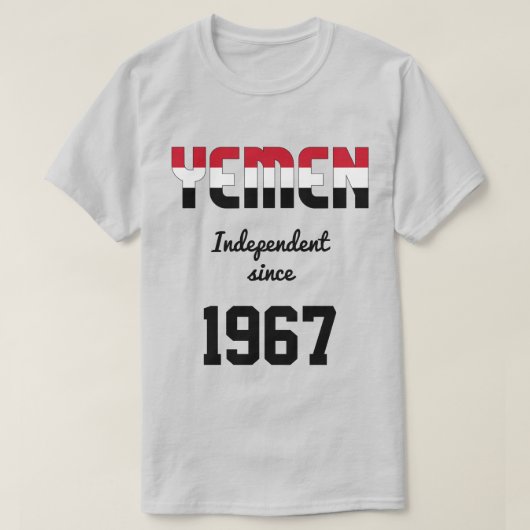 T-shirt Fête de l'indépendance du drapeau du Yémen (Design devant)