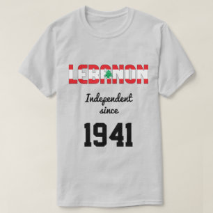 T-shirt Fête de l'indépendance du drapeau libanais