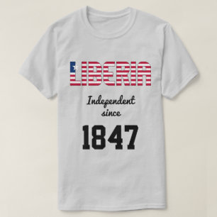 T-shirt Fête de l'indépendance du drapeau libérien