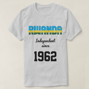 T-shirt Fête de l'indépendance du drapeau rwandais