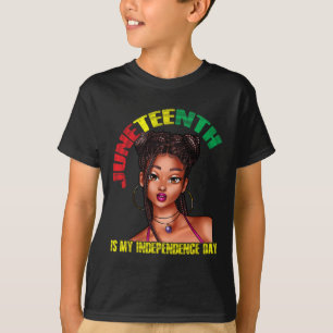 T-shirt Fête de l'Indépendance États-Unis Africaine femme