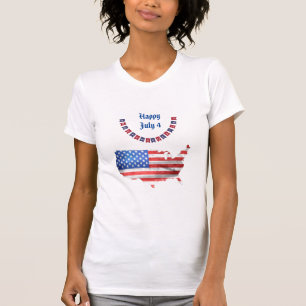 T-shirt Fête de l'Indépendance Juillet 4 American Flag USA