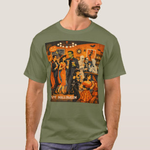 T-shirt Fête de martini Halloween Moderne du Milieu du Siè