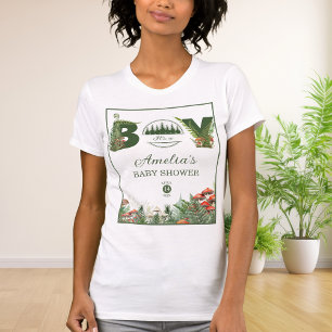T-shirt Fête de naissance Woodland Mushroom C'est un garço