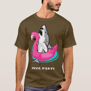 T-shirt Fête de natation en piscine Licorne Flotteur Drôle