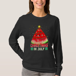 T-shirt Fête de Noël de la pastèque Noël en juillet