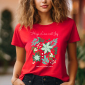 T-shirt Fête de Noël florale