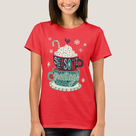 T-shirt Fête de Noël Joyeuses Fêtes (Devant)