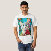 T-shirt Fête de Noël kitty cat (Devant entier)