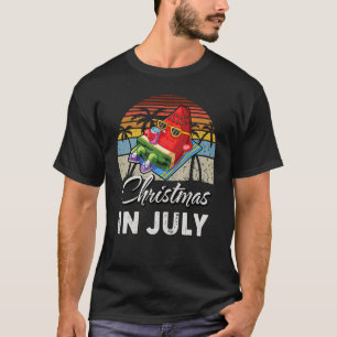 T-shirt Fête de pastèque En Juillet Vacances Été Rétro