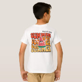 T-shirt Fête de pastèque rétro groovy mignonne d'été (Dos entier)