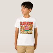 T-shirt Fête de pastèque rétro groovy mignonne d'été (Devant entier)