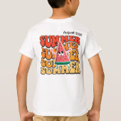 T-shirt Fête de pastèque rétro groovy mignonne d'été (Dos)