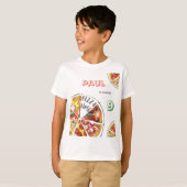 T-shirt Fête de pizza Watercolor (Devant entier)
