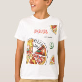 T-shirt Fête de pizza Watercolor (Devant)