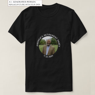 T-shirt Fête de retraite élégante avec photo spéciale