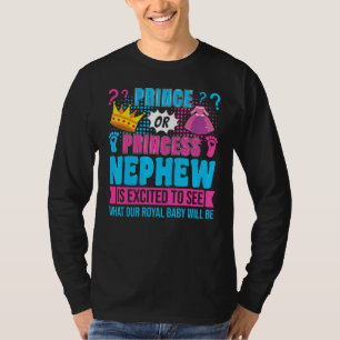 T-shirt Fête de révélation du sexe du bébé neveu Prince ou