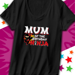 T-shirt Fête de style bande dessinée maman de Ninja annive