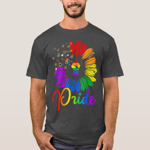 T-shirt Fête de tournesol élevée gay gay gay gay lesbien t