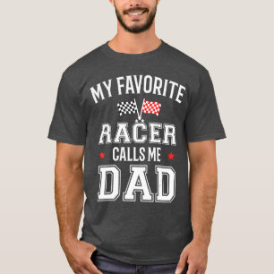 T-shirt Fête de voiture de course Mon pilote préféré m'app