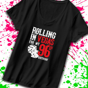 T-shirt Fête des 96 ans à Las Vegas - En roulant à Vegas