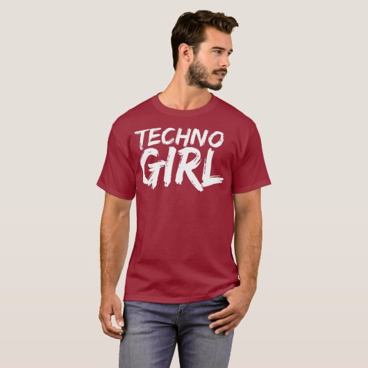 T-shirt Fête des adolescentes Techno Girl Tee Festival EDM (Devant entier)