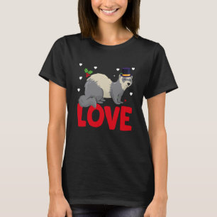 T-shirt Fête des cœurs de la Saint-Valentin Furets Animal 