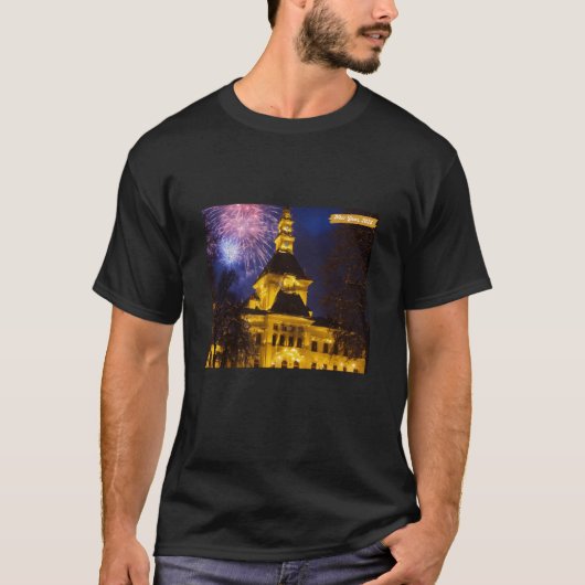 T-shirt Fête des feux d'artifice "Bonne année 2025" (Devant)
