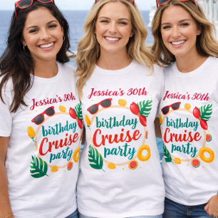 T-shirt Fête des filles d'anniversaire Croisière personnal