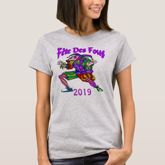 T-shirt Fete Des Fous Mardi Gras 2019, ajouter du texte (Devant)