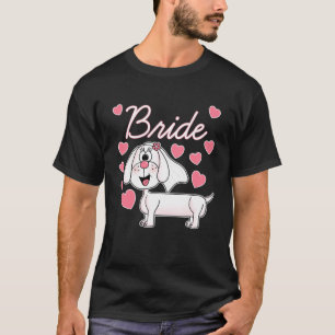 T-shirt Fête des mariées de chien Mariage Dachshund Bride