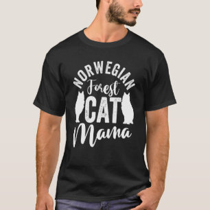 T-shirt Fête des Mères Chat Maman Chat Forêt Norvégienne C