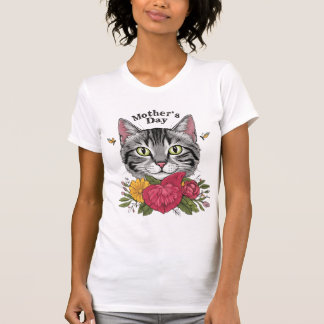 T-shirt Fête des Mères Conception de chats - Tabby Chat av